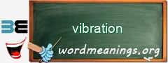 WordMeaning blackboard for vibration